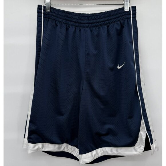 Nike Men's HUSTLE BASKETBALL SHORTS Size Large Blue White 209520-451 Vintage Tag - Picture 1 of 8